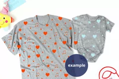 Gray Baby bodysuit & Dad T-shirt Mockup, Father's Day PSD Product Image 2