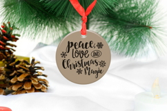 Peace, Love and Christmas Magic svg file, Holiday svg Product Image 4