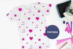School Girls t-shirt mockup, Pink Accessories background Product Image 2