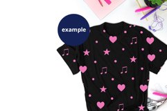 Black T-shirt Mockup PSD Full wrap, Pink Feminine background Product Image 2