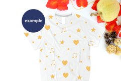 White t-shirt mockup, Thanksgiving Flatlay, Pumpkin & Leaves Product Image 2