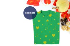 Green folded T-shirt mockup Autumn Thanksgiving, Fall mockup Product Image 2