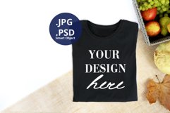 Black T-shirt mockup Full wrap, Fall Autumn & Thanksgiving Product Image 1