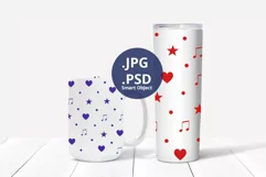 15oz mug mockup & 20oz Skinny tumbler mockup full wrap PSD Product Image 2