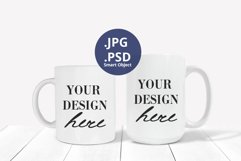 11oz mug & 15oz mug mockup, coffee mug mockup full wrap psd Product Image 1
