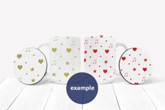Two 15oz coffee mugs & round coasters mockup, full wrap PSD Product Image 2