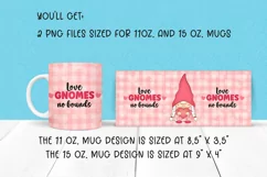Love Gnomes no bounds. Mug Sublimation design. PNG. Product Image 2