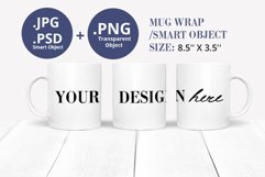 11oz Mug mockup Full Wrap, 3 mugs Mockup PSD transparent PNG Product Image 1