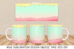 Ombre summer glitter Mug wrap Sublimation design. PNG. Product Image 1