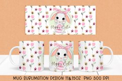 Hoppy Easter bunny Mug sublimation design, 11 and 15oz. Product Image 1