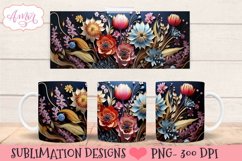 3D floral mug wrap designs for sublimation | paper flowers Product Image 8