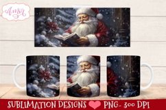 Bundle of 6 Santa mug templates PNG for Christmas Product Image 7