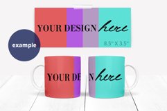 11oz Mug mockup Wrap on 2 two mugs & Mug wrap sample mockup Product Image 3