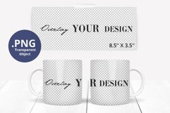 11oz Mug mockup Wrap on 2 two mugs & Mug wrap sample mockup Product Image 2