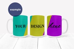 15oz Mug mockup Full Wrap, 3 mugs Mockup PSD transparent PNG Product Image 2