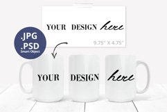 15oz Mug mockup Full Wrap & Mug wrap sample, transparent PNG Product Image 1