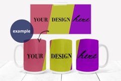 15oz Mug mockup Full Wrap & Mug wrap sample, transparent PNG Product Image 2