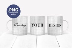 12oz Mug mockup Full Wrap, 3 mugs Mockup PSD transparent PNG Product Image 2