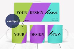 12oz Mug mockup Full Wrap & Mug wrap sample, transparent PNG Product Image 2
