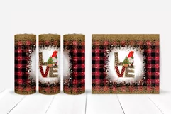 LOVE Christmas Glitter Gnome Sublimation Tumbler Wrap Product Image 2