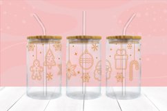 Christmas Baubles SVG PNG 16 oz Libbey Glass Can Wrap Product Image 3