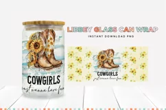 Cowgirls Just Wanna Have Fun Libbey Can Sublimation Wrap Product Image 2