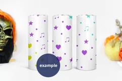 Halloween 20oz Skinny Tumbler Mockup Full Wrap, 3 tumblers Product Image 2