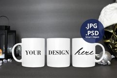 Scary Christmas 11oz Mug mockup Full Wrap, Alternative Xmas Product Image 1