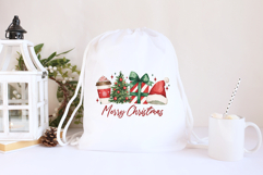 Merry Christmas PNG clipart, Coffee, Tree, Gift, Santa Hat Product Image 4