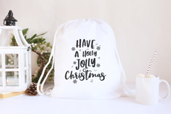 Have a Holly Jolly Christmas SVG Cut File, Holiday Craft PNG Product Image 3