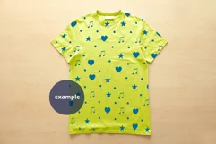 Neon Yellow Unisex T-shirt Mockup, PSD Mockup JPG Product Image 2