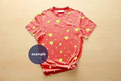 Red Unisex Female T-shirt Mockup, PSD Mockup JPG Product Image 2