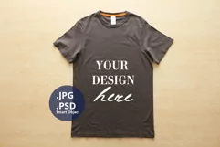 Dark Gray Unisex Man T-shirt Mockup, PSD Mockup JPG Product Image 1