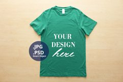 Kelly Color Unisex Men Large Size T-shirt Mockup, PSD Mockup Product Image 1