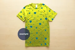 Neon Yellow T-shirt for Man Unisex Slim Fit Mockup, PSD Mock Product Image 2