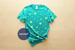 Neon Blue T-shirt for Woman Mockup, PSD Mockup JPG Product Image 2