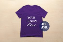 Bella Canvas 3001 T-shirt Mockup Team Purple, PSD Mockup JPG Product Image 1