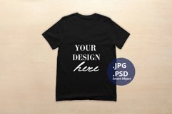 Bella Canvas 3001 T-shirt Mockup Black, PSD Mockup Product Image 1