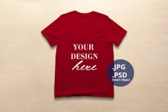 Bella Canvas 3001 T-shirt Mockup Canvas Red, PSD Mockup JPG Product Image 1