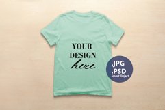 Bella Canvas 3001 T-shirt Mockup Mint, PSD Mockup JPG Product Image 1