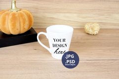 Halloween White Latte Mug Mockup PSD Product Image 1