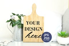 Wood Cutting board mockup PSD, Kitchen chopping board Mockup Product Image 1