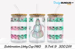 Teal and Pink Pumpkins - Halloween Libby Sublimation PNG Product Image 1