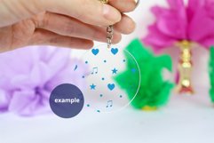 Transparent Keychain Mardi Gras background Mockup, PSD Mock Product Image 2