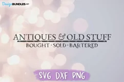 Antiques Sign, Farmhouse SVG, Wood Sign SVG Product Image 2