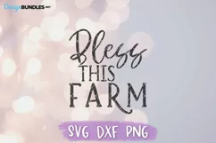 Bless This Farm SVG, Farmhouse SVG, Wood Sign SVG Product Image 2