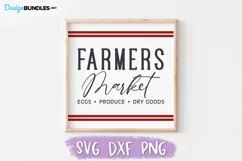 Farmers Market SVG, Grain Sack SVG, Wood Sign SVG Product Image 1