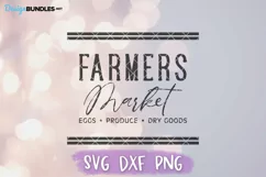 Farmers Market SVG, Grain Sack SVG, Wood Sign SVG Product Image 2