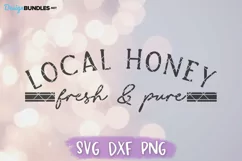 Local Honey SVG, Summer SVG, Wood Sign SVG, Pillow SVG Product Image 2