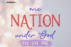 One Nation Under God SVG, 4th of July Sign, Summer SVG Product Image 2